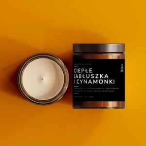 ZUCHWAŁE - Świeca zapachowa sojowa Ciepłe Jabłuszka i Cynamonki 180 ml