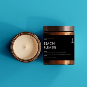 ZUCHWAŁE - Świeca zapachowa sojowa Beach Please 180 ml