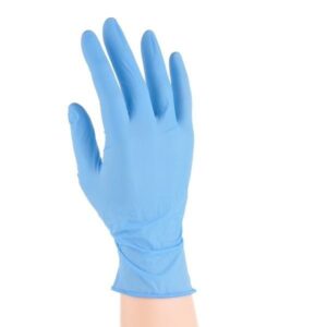 Rękawiczki jednorazowe, nitrylowe 100 szt. - Niebieskie